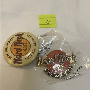 Hard Rock Cafe Los Angeles Pin and Button Set